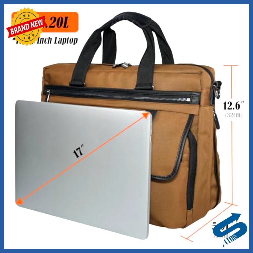 Professional Business Briefcase Expandable Laptop Bag Durable Mens Work Bag - Picture 3 of 7